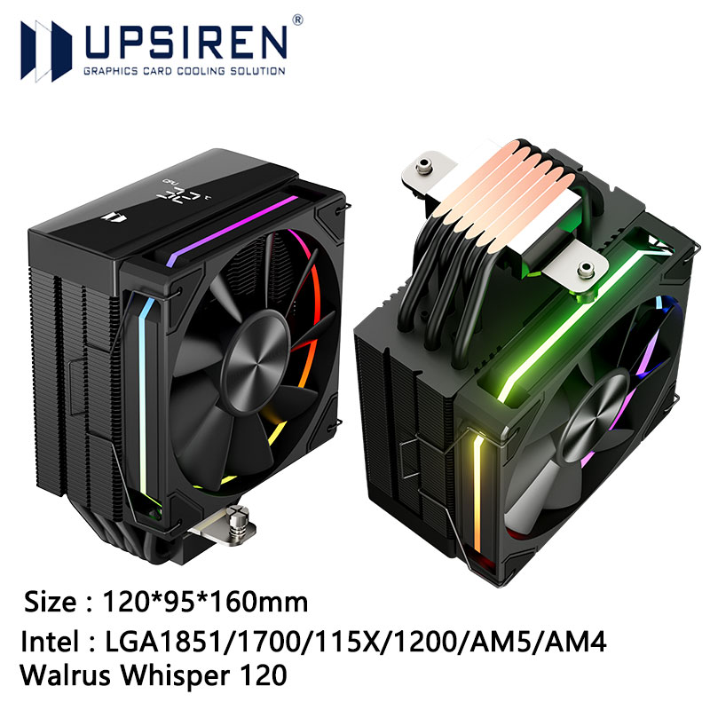 Air Cooler Cpu - UPSIREN Mors Whisper 120 Dijital Ekran