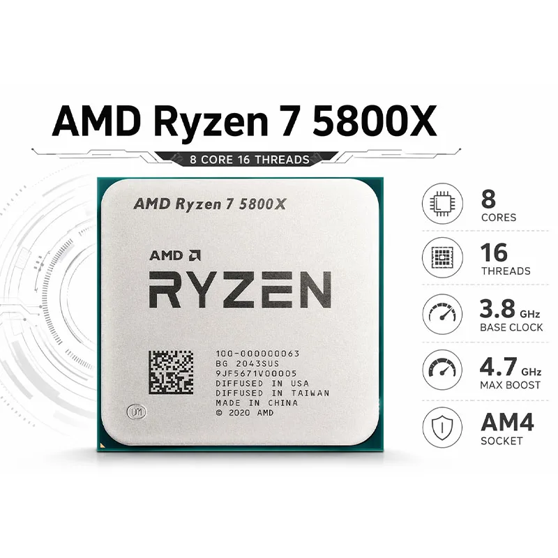 AMD Ryzen 7 5800X Kilitsiz Ove - Cpu Fan incelemesi ve fiyatı